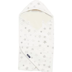 Alvi® Einschlagdecke Sterne Silbergrau Exklusiv 80 X 80 Cm