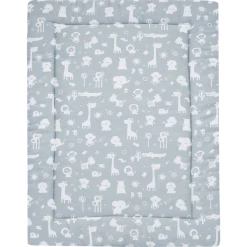 Alvi Krabbeldecke Zootiere Puderblau 100 X 135 Cm