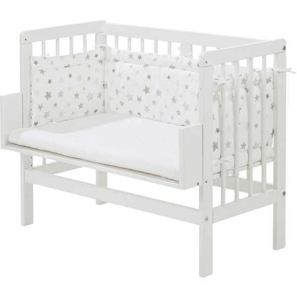 Alvi Nestchen Für Beistellbett, Sterne Silbergrau Exklusiv 3 Alvi Nestchen Für Beistellbett, Sterne Silbergrau Exklusiv