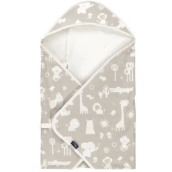 Alvi® Reisedecke 80 X 80 Cm Zootiere Taupe