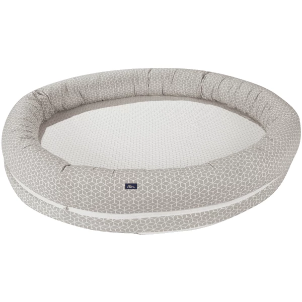 Alvi® Schlummer-Nestchen XL Graphic Taupe Mit Tasche 3 Alvi® Schlummer-Nestchen XL Graphic Taupe Mit Tasche