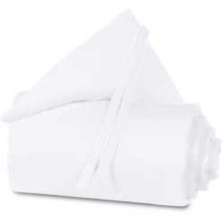 Babybay Nestchen Piqué Boxspring XXL Perlgrau Weiß