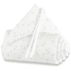 Babybay® Nestchen Piqué Original Sterne Perlgrau 144x25 Cm