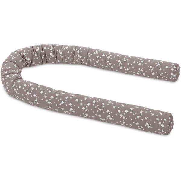 Babybay Nestchenschlange Piqué Taupe Sterne Weiß 3 Babybay Nestchenschlange Piqué Taupe Sterne Weiß