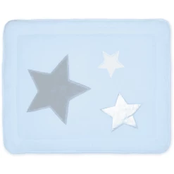 BEMINI Laufstalleinlage Krabbeldecke Pady Softy + Terry Stars Print Frost