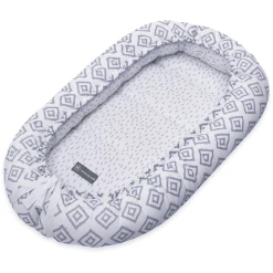 Emma & Noah Kuschelnest Rauten Blau