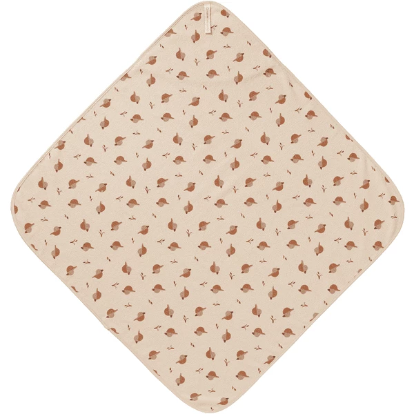 Noppies Badecape Printed Duck Baby Hooded Towel Indian Tan 4 Noppies Badecape Printed Duck Baby Hooded Towel Indian Tan - Image 2