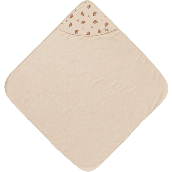 Noppies Badecape Printed Duck Baby Hooded Towel Indian Tan 5 Noppies Badecape Printed Duck Baby Hooded Towel Indian Tan - Image 3