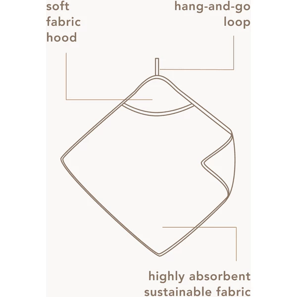 Noppies Badecape Printed Duck Baby Hooded Towel Indian Tan 10 Noppies Badecape Printed Duck Baby Hooded Towel Indian Tan - Image 8