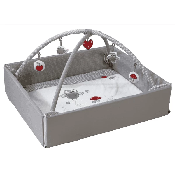 ROBA Babynest Adam & Eule Grau Weiß Mit Spielbogen 125x115 Cm 3 ROBA Babynest Adam & Eule Grau Weiß Mit Spielbogen 125x115 Cm