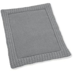 Sterntaler Strick-Krabbeldecke Silber Meliert 100 Cm X 80 Cm