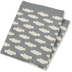 Sterntaler Strick-Schmusedecke Silber Meliert 100 Cm X 80 Cm