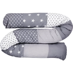 Ullenboom Baby-Bettschlange Graue Sterne 200 Cm
