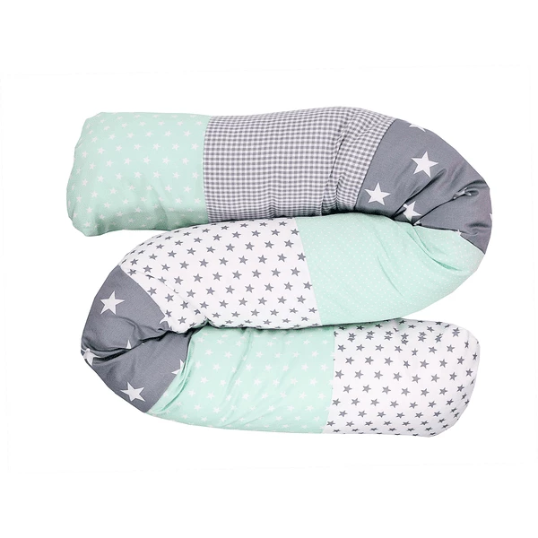 Ullenboom Baby-Bettschlange Mint Grau 160 Cm 3 Ullenboom Baby-Bettschlange Mint Grau 160 Cm