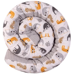 Ullenboom Baby Bettschlange Waffelpique Grau Faultier 200 Cm