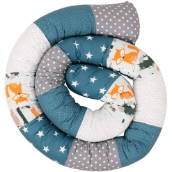 Ullenboom Baby-Bettschlange Waldtiere Petrol 300 Cm