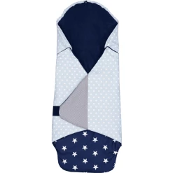 ULLENBOOM® Einschlagdecke Blau Hellblau Grau 98 X 98 X 2 Cm