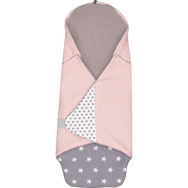 ULLENBOOM® Einschlagdecke Rosa Grau 98 X 98 X 2 Cm 3 ULLENBOOM® Einschlagdecke Rosa Grau 98 X 98 X 2 Cm