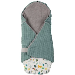 Ullenboom Einschlagdecke Waffelpique Salbeigrün Regenwald 98 X 98 Cm