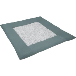 ULLENBOOM Krabbeldecke & Laufgittereinlage Waffel Motiv Floral Grün 120 X 120 Cm