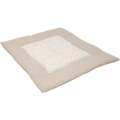 ULLENBOOM Krabbeldecke & Laufgittereinlage Waffel Motiv Floral Sand 100 X 100 Cm