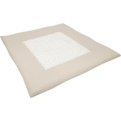 ULLENBOOM Krabbeldecke & Laufgittereinlage Waffel Motiv Floral Sand 140 X 140 Cm