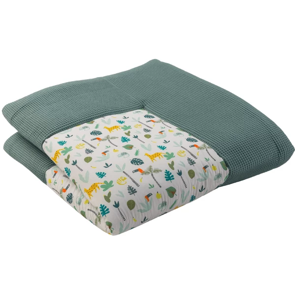 Ullenboom Krabbeldecke Waffelpique Motiv Salbeigrün Regenwald 140x140 Cm 3 Ullenboom Krabbeldecke Waffelpique Motiv Salbeigrün Regenwald 140x140 Cm