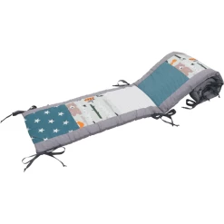 Ullenboom Patchwork-Nestchen Für Babybett 140x70 Cm Waldtiere Petrol (420 Cm Rundum)