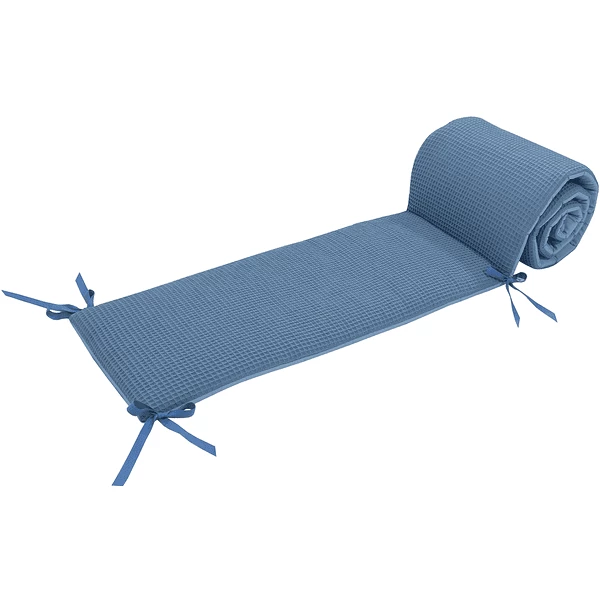 Ullenboom Patchwork-Nestchen Waffelpiqué Für Babybett 140x70 Cm Blau (210 Cm Kopfbereich) 3 Ullenboom Patchwork-Nestchen Waffelpiqué Für Babybett 140x70 Cm Blau (210 Cm Kopfbereich)